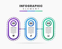Timeline Infographic Element Design icon templates with 3 options or steps. Can be used for process diagram, presentations, workflow layout, flow chart, infographic. vector