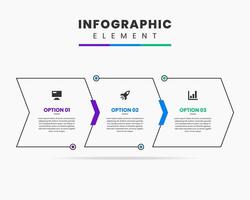 Thin Line Infographic Element Design icon templates with 3 options or steps. Can be used for process diagram, presentations, workflow layout, banner, flow chart, infographic. vector