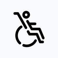 Handicap Icon. Medical Icon. with Dotted Line Style. Perfect for Website Mobile app Presentation and any other projects. vector