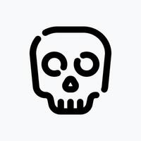 Skull Icon. Medical Icon. with Dotted Line Style. Perfect for Website Mobile app Presentation and any other projects. vector