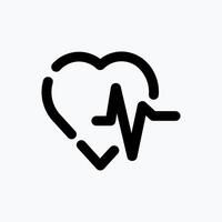 Heart Rate Icon. Medical Icon. with Dotted Line Style. Perfect for Website Mobile app Presentation and any other projects. vector