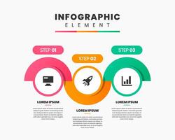 Infographic Element Design icon templates with 3 options or steps. Can be used for process diagram vector