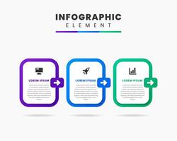 Rectangle Label Infographic Element Design icon template. Can be used for process diagram, presentations, workflow layout, banner, infographic. vector