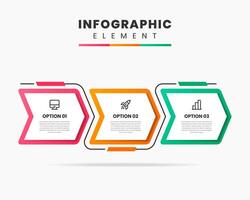 Infographic Element Design icon templates with 3 options. Can be used for process diagram, presentations, workflow layout, banner, flow chart, vector
