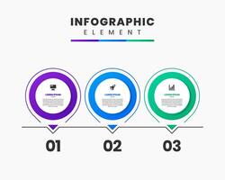 Infographic Element Design Icon Templates with 3 Numbers. Can be used for Process Diagram, Presentations vector