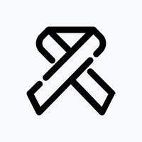HIV Ribbon Icon. Medical Icon. with Dotted Line Style. Perfect for Website Mobile app Presentation and any other projects. vector