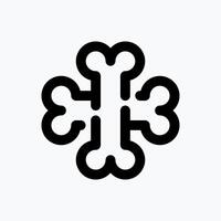 Bones Icon. Medical Icon. with Dotted Line Style. Perfect for Website Mobile app Presentation and any other projects. vector