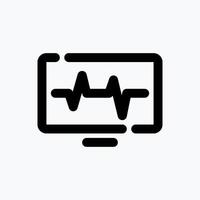 Cardiogram Icon. Medical Icon. with Dotted Line Style. Perfect for Website Mobile app Presentation and any other projects. vector