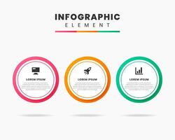 Circle Infographic Element Design icon template. Can be used for process diagram, presentations, workflow layout, banner, flow chart vector
