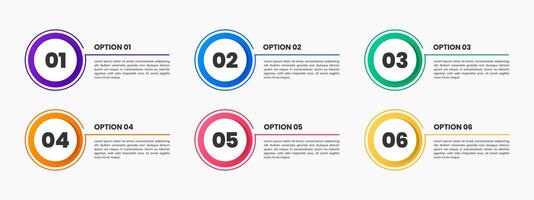 Infographic Element Design Templates with 6 Options or Steps. Suitable for Process Diagram, Presentations vector