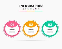Infographic Element Design template with 3 Numbers. Can be used for process diagram, presentations, workflow layout, banner, flow chart, infographic. vector