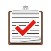 Clipboard with check list icon vector
