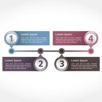 Timeline design template with four elements vector