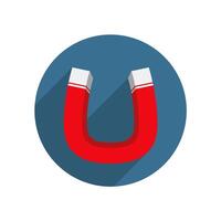 Magnet icon, flat design vector