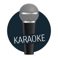 Karaoke banner with a microphone vector