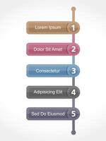Design template with five elements vector