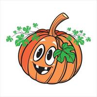 Pumpkin hand drawn in sketch style art vector