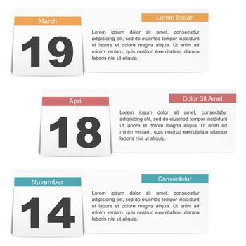 Calendar of events - calendar page with date and place for your text and title vector