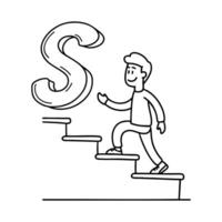 An illustration of letter S stand for Step vector