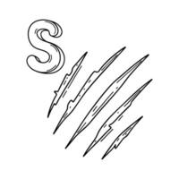 An illustration of letter S stand for Scratch vector