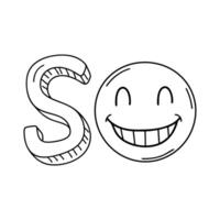 An illustration of letter S stand for Smile vector
