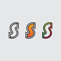 S logo design and S icon simple stock image graphic icon identity vector