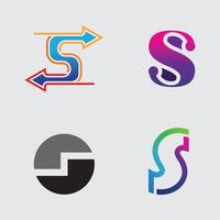 S logo design and S set stock image graphic icon identity vector
