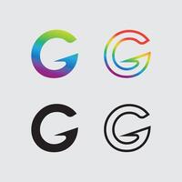 G logo design and G icon stock image graphic icon identity set vector
