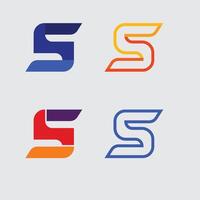S logo set design and S icon stock image icon identity vector