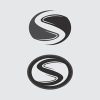 S wave logo and S icon stock image graphic icon identity vector
