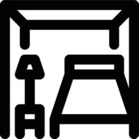 Bedroom, Room, Sleeping Outline Icon vector