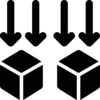 Minimum Stock, Minimum Inventory, Minimal Stock Glyph Solid Icon vector