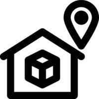 Stock Site, Stock Location, Stock Tracking Outline Icon vector