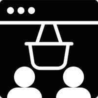 Web Marketplace, Ecommerce, Online Shop Glyph Solid Icon vector