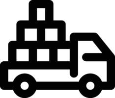 Shipping, Delivery, Transportation Outline Icon vector