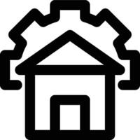 Engineering, Construction, Building Outline Icon vector