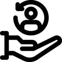 Customer Retention, Retention, Customer Loyalty Outline Icon vector