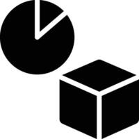 Pareto Principle Analysis Glyph Solid Icon vector