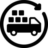Supply Chain, Distribution, Transportation Glyph Solid Icon vector
