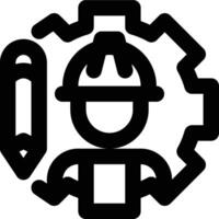 Civil Engineering, Civil Engineer, Engineer Outline Icon vector