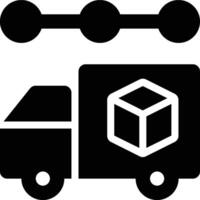 Distribution, Transportation, Delivery Glyph Solid Icon vector