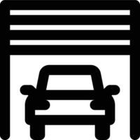 Garage, Car Garage, Room Outline Icon vector