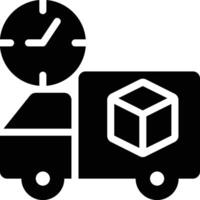 Lead Time, Delivery Schedule, Delivery Timetable Glyph Solid Icon vector