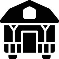 Portable Building, House, Home Glyph Solid Icon vector