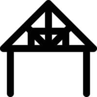 Purlin, Roof, Roof Structure Outline Icon vector