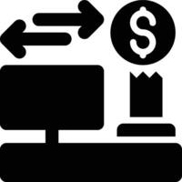 Point of Sales, Point of Purchase, POS Glyph Solid Icon vector