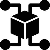Allocated Stock, Stock, Inventory Glyph Solid Icon vector