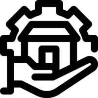 Construction Service, Home Service, Construction Operations Outline Icon vector