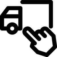 Delivery Control, Distribution Control, Logistic Control Outline Icon vector