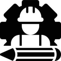 Civil Engineering, Civil Engineer, Engineer Glyph Solid Icon vector
